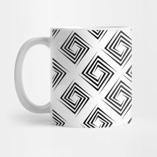 Abstract Square Illusion Art Deco Pattern Design Mug